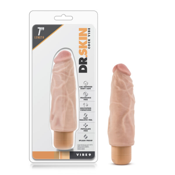 Cock Vibe 9 is a 7 inch realistic vibrator with a fat shaft. Twist dial base is waterproof for shower and bath time. Created for the cost conscious Cock Vibe 9 is made of phthalate free PVC.