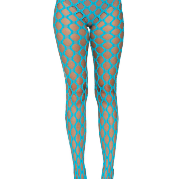 Jumbo Pothole Net Tights - Neon Blue - One Size
