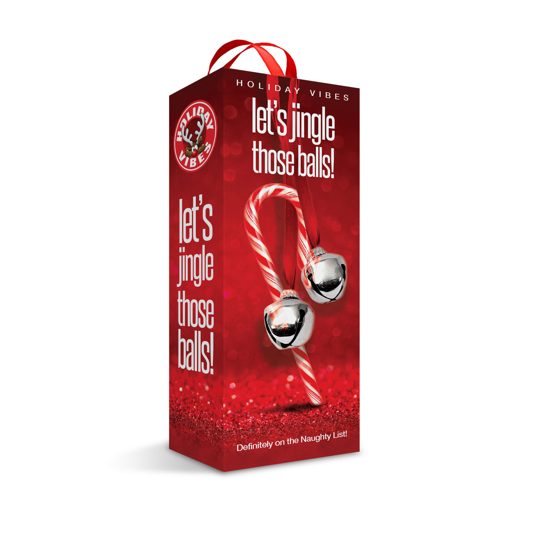 Holiday Vibes Naughty List Gift Let's Jingle Those Balls - Tight Textured Stroker