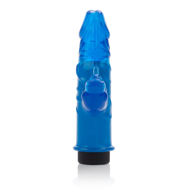 Compact stimulator with clitoral arouser. Superior quality and amazingly powerfu l. Single speed with on/off switch. PVC (stimulator) and ABS (cap).