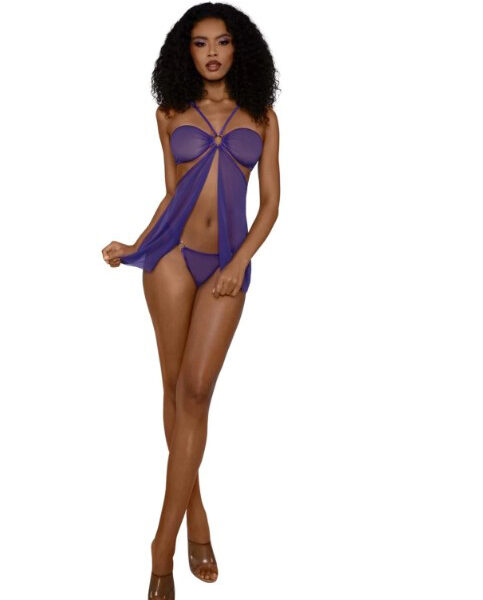 Babydoll Set With Panty - Os - Ultra Violet