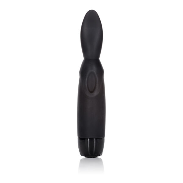 Extreme gyrating vibrating and throbbing massager. Soft flickering tongue. 2-speed push button control. Plush easy grip handle