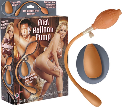 Inflatable mini-balloon on flesh tubing. Squeeze bulb and quick air release valve.
