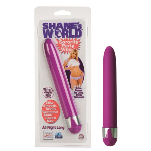 Party on with these silky smooth and seamless massagers. <br><br> Featuring: <br> A powerful multi-speed motor. <br> Velvet-Cote ABS shaft with a Metallic Plating cap. <br><br> Vibrator is 17 cm. x 3 cm.