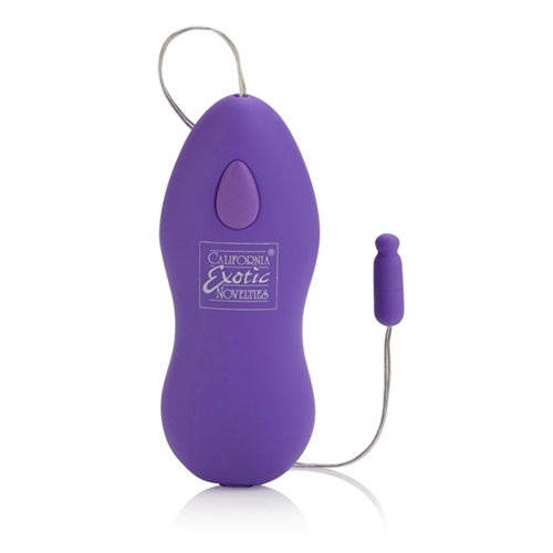 Whisper quiet micro bullet with pinpoint tip heats up with powerful vibrations Ergonomic battery pack with EZ push button control