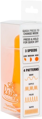 Soft Rain Power Bullet 3 Inch Breeze Coated 7 Function - Orange - Image 3