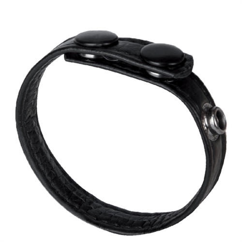The Macho Collection 3-Snap Cock Ring - Black - Image 3