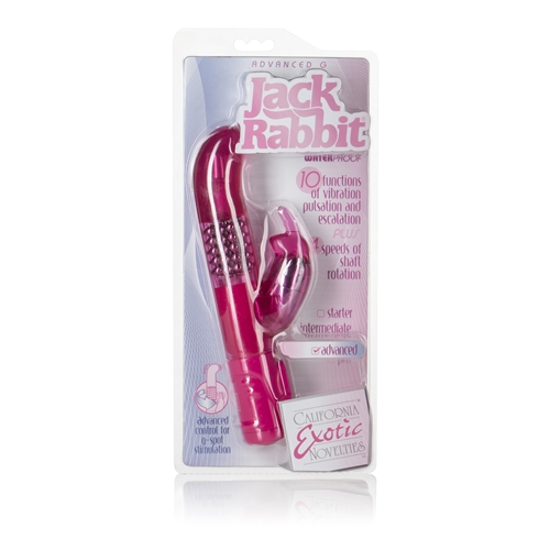The sleek and ultra smooth Advanced G Jack Rabbit vibe is the perfect combo stimulator for intimate erotic pleasure. The curvy massager boasts a G-curve for intense G-spot stimulation and heightened orgasmic sensations. The exotic vibe is made from smooth and soft TPE and has a pliable