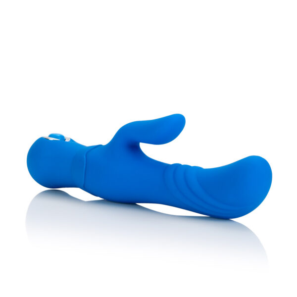 Silky soft luxurious Silicone dual massager. Petite design for versatile use. 3 powerful speeds. Easy push button controller.