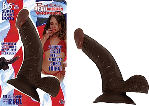 Flexible pigmented realistic flesh erection cock with balls. Suction cup base. Perfect for anal or vaginal satisfaction. AA batteries not included