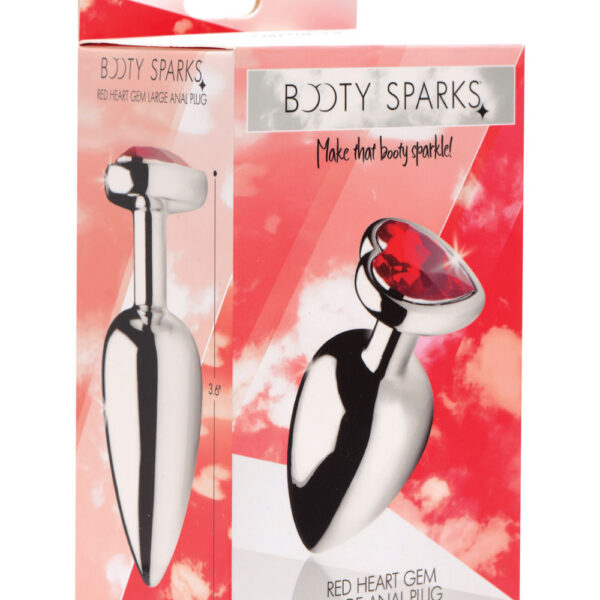 Red Heart Gem Anal Plug - Large