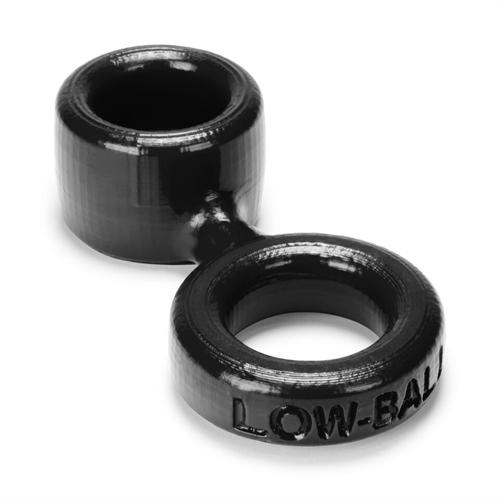 LOW-BALL cock-ring with attached ballstretcher by OXBALLS. A cockring with spring loaded ballstretcher The cockring grips your junk with just the right amount of squishy siliconewhile the attached ballstretcher gently tugs down on your nut-sack The skin-flex silicone has enough stretch they all could wear it for a long hauleven guys that didnt use ballstretcher got off on 8-BALLthe ballstretcher is soft and flexes enough you dont get blue ballsbut it does stay on even is you have a small sackit stretches to fit a huge sack toothis one can be for long wear Item comes packaged in a heat sealed pouch
