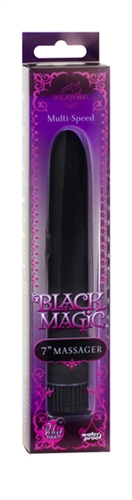 Black Magics 7 inch Velvet-Touch massager is multi-speed and waterproof.