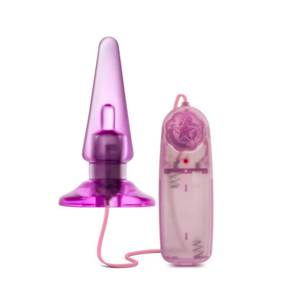 Now this is a back door buddy that wants to knock your socks off. Are you looking to venture into anal play. Or just experimenting. Well this Pleaser is perfect size at 4.5 inches in total length not intimidating for beginners and extremely affordable introduction to your next booty call. Designed to touch all your right spots the Anal Pleaser is waterproof tapers from base tip for the perfect entry and with the multi-speed controller you get the perfect pleasing every time. All you need to relax get your favorite lube and bottoms up to enjoy all the incredible sensations of your backdoor fun.