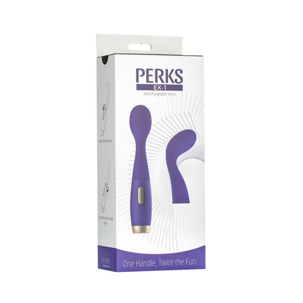 Perks Ex-1 Clitoral Stimulating Wand  and  G-Spot Vibrator - Purple