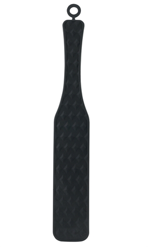 Just one touch of this super-silky silicone paddle and you will be begging to get spanked. The flexible silicone paddle is covered with raised diamond exciters on one side delivering a soft but serious sensation to your subs most sensitive areas. Flip the paddle over and tease your subject with the velvet-soft feel of Elite medical-grade silicone. The premium silicone materials is phthlate free body safe ultra-hygienic and sturdy enough for any level of fetish enthusiast. The Elite silicone paddle can be boiled to sterilize or placed in the dishwasher for easy hands-free cleaning.