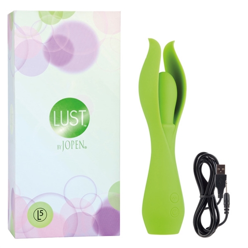 Silicone wand massager. Intimately contoured for any woman. Full coverage petals of complete and total arousal. Full coverage petals for complete and total arousal. 10 intense functions of vibration pulsation and escalation. Complete charge in 2 hours. Unscented non-porous hypoallergenic. Virtually seamless satin finish silicone. Auto on and off button with LED indicator light.