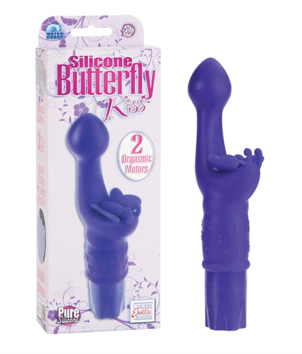 World famous number one selling butterfly is now available in silicone. 2 motors to intensify your experience. Sensually designed arouser with a delicately shaped G-spot stimulator. 3 powerful vibration speeds. Easy push button control. Sized for beginners intermediate and advanced users.
