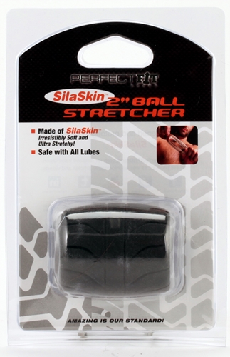 just stretch it between your fingers with each hand and gently release it between the base of your cock and your balls. You wont believe how amazing it feels to have sex while wearing the Ball Stretcher.