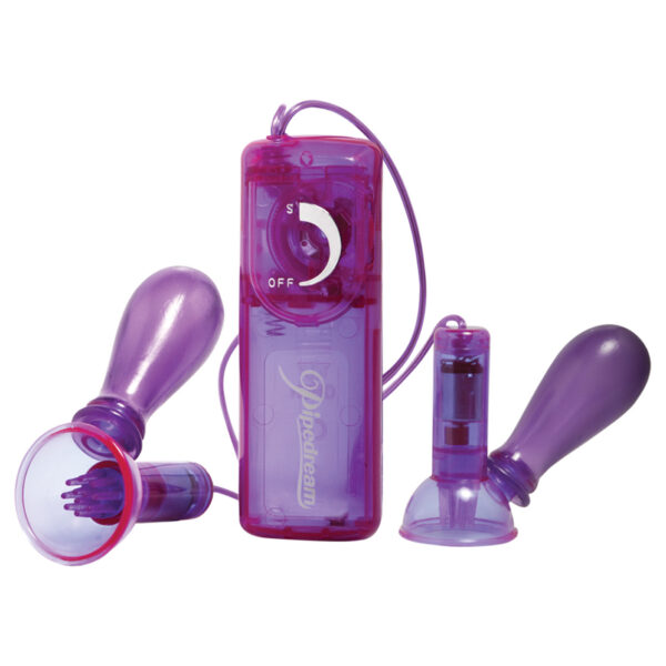 Pump up the passion and pump up your pleasure with these incredible Vibrating  Nipple Pumps. <br><br> These seductive suckers are lined with rows of super-soft ticklers that tease and titillate when the vibrations are turned on.  Squeeze the pump balls to apply the pumps to your nipples
