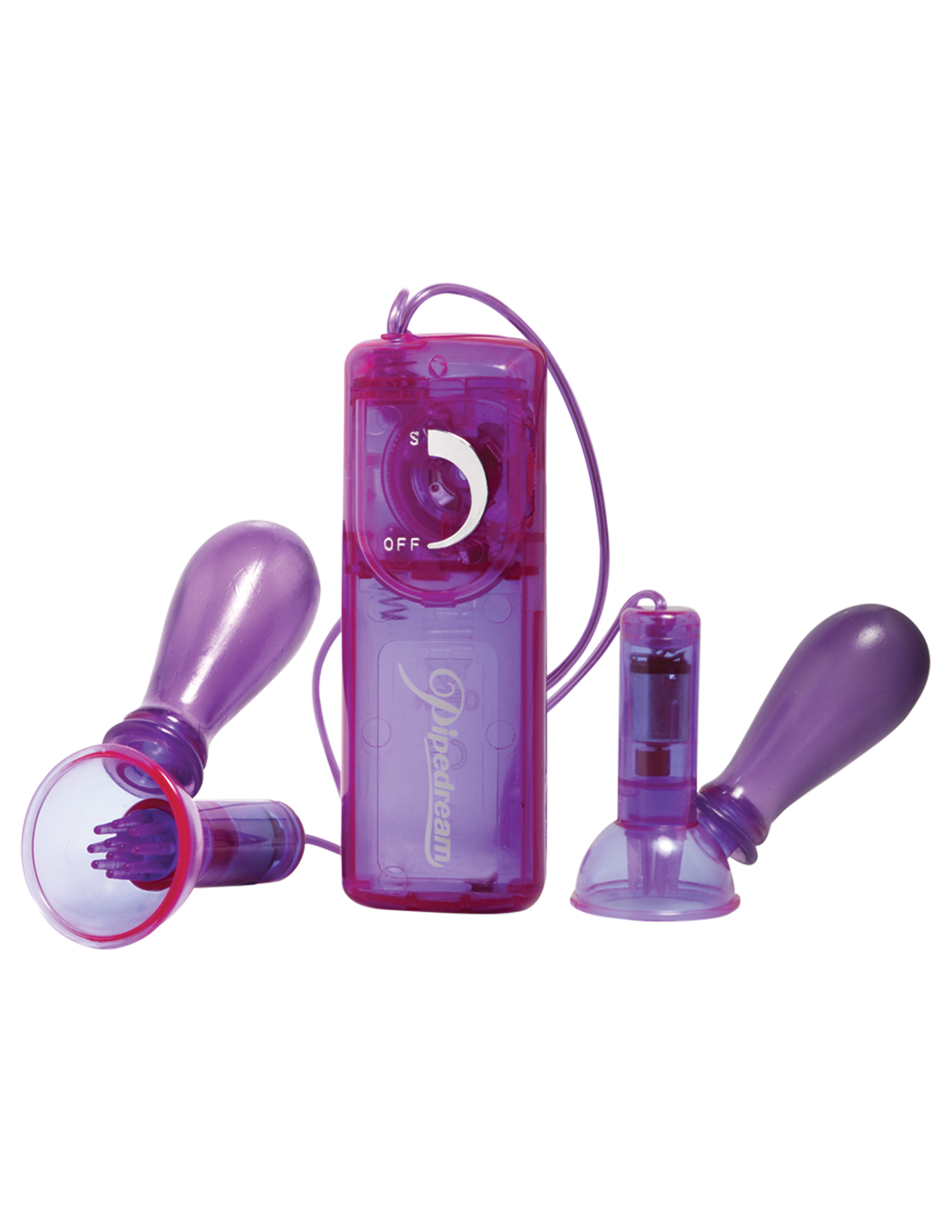 Pump up the passion and pump up your pleasure with these incredible Vibrating Nipple Pumps. These seductive suckers are lined with rows of super-soft ticklers that tease and titillate when the vibrations are turned on. Squeeze the pump balls to apply the pumps to your nipples