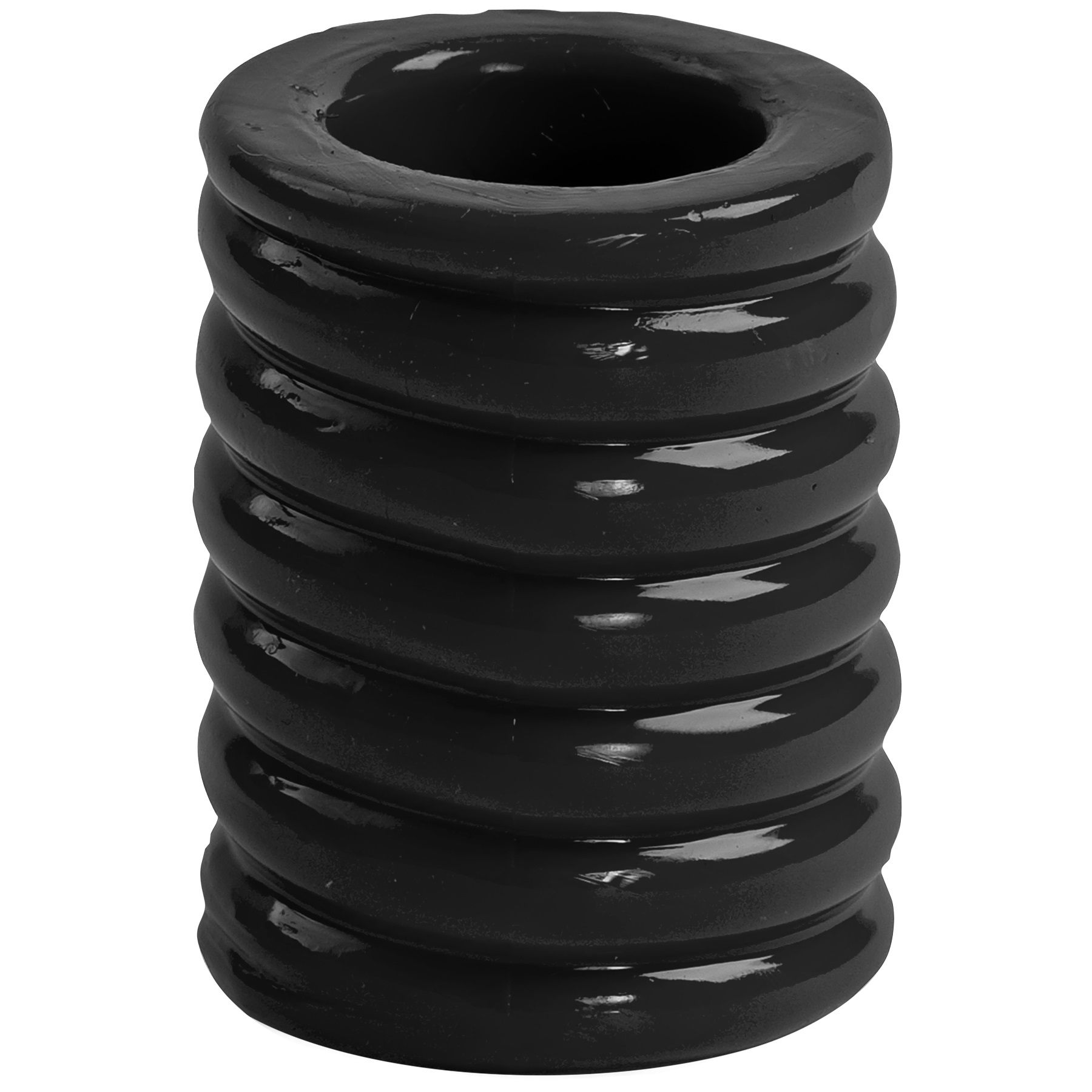 Fulfilling the same basic function as a cock ring but broader and more robust TitanMens reliable Cock Cage lets you stay harder longer while adding girth. The sleeve is stretchy has ribbed texture for enhanced stimulation for your partner and provides a cozy tightness for your cock.