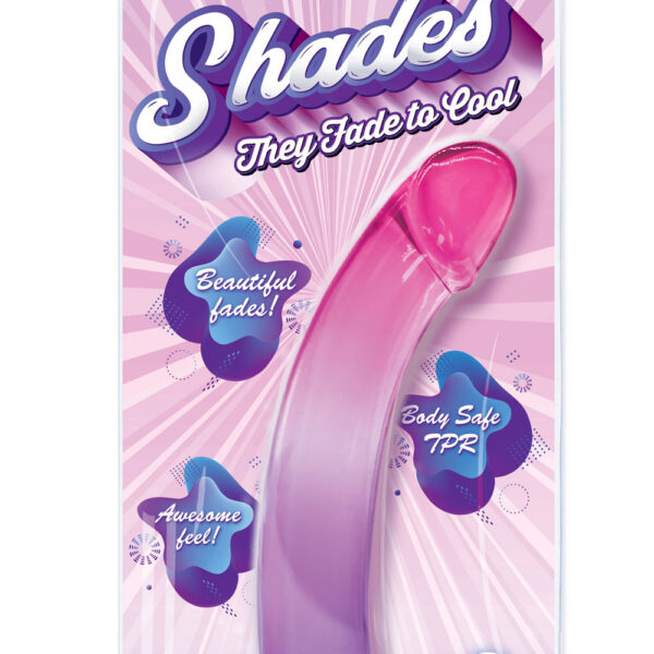 Shades, 8.25" Smoothie Jelly Tpr Gradient Dong - Purple and Pink