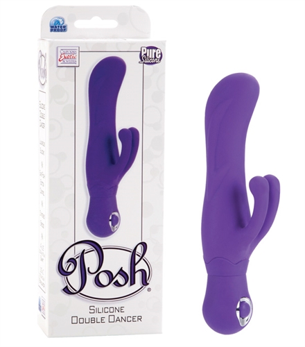 Silky soft luxurious Silicone dual massager. Petite design for versatile use. 3 powerful speeds. Easy push button controller.