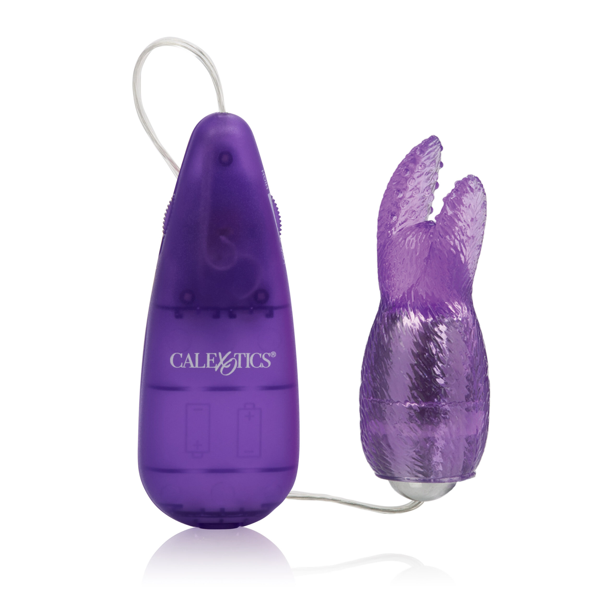 dual-action bunny teaser. Multi-speed power pack. Use stimulator with or without included sleeve. Body safe