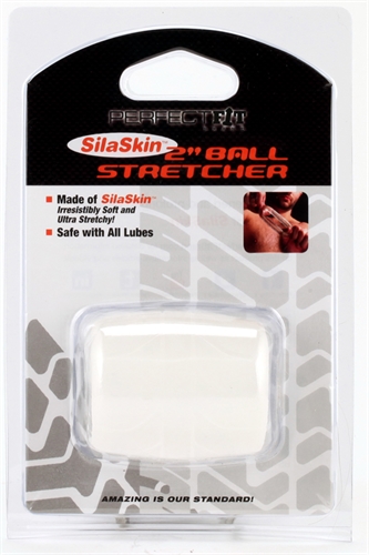just stretch it between your fingers with each hand and gently release it between the base of your cock and your balls. You wont believe how amazing it feels to have sex while wearing the Ball Stretcher.