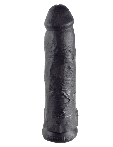 King Cock 12 Inch Cock With Balls - Black - Image 4