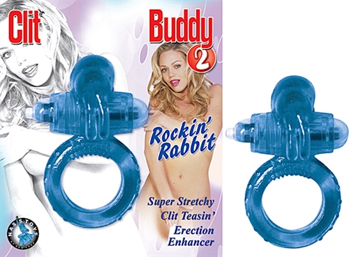Vibrating ears on the jelly stretchy mini bunny that tickle the clit while the attached cockring keeps him straight up in the air. 2 micro batteries required 4 are included.