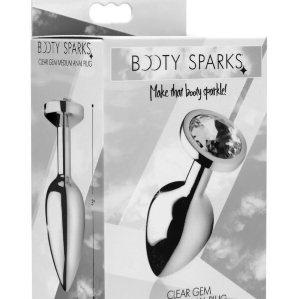 Clear Gem Anal Plug - Medium