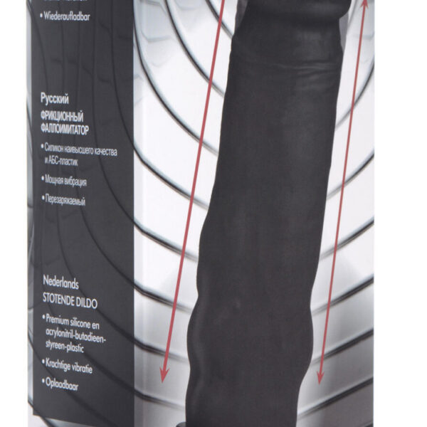 8x Auto Pounder Vibrating and Thrusting Dildo With Handle - Black