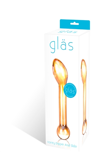 The perfect choice for the anal enthusiast the Honey Dripper Anal Slider is a sleek durable toy with an easy grip nase and an angled flared head for deep P-spot stimulation. Fracture-resistant and hypoallergenic this toy can be easily cleaned. Retains heat and cold increased stimulation. Compatible with all lubricants.