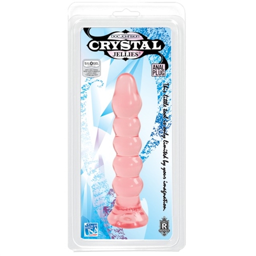 Soft and supple jelly anal plug.
