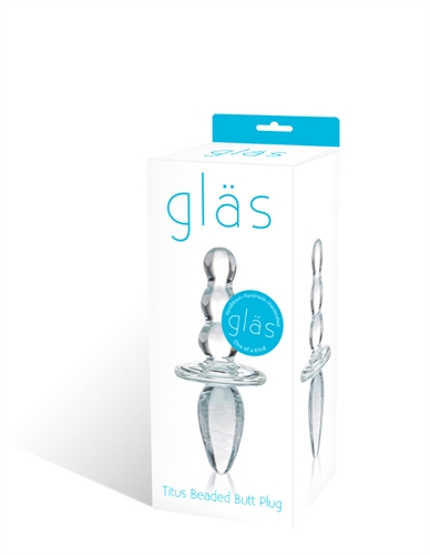 Nothing is a smooth and clear as glass. This fun clear glass beaded butt plug is perfect for rectal dilation solo masturbation and couple play. Fracture resistant and hypoallergenic this toy can be easily cleaned. Retains heat and cold for increased stimulation. Compatible with all lubricants.