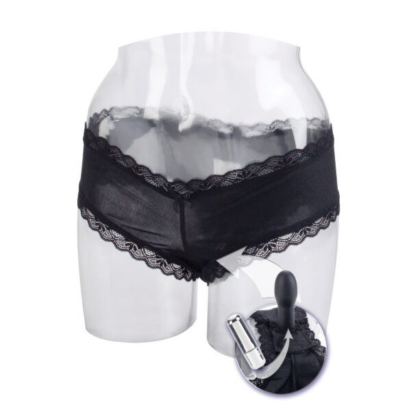 Enjoy sensual secret stimulation wherever you go with the Love Rider Self Pleasurizer. <br><br> The discreet stretch-to-fit hipster panty is fitted with a removable and reusable wireless micro-stimulator for intensely pleasurable sensations with every movement. Slip on the lacy underwear and dare to elevate your  intimate ecstasy. <br><br> The Love Rider Self Pleasurizer comprises of a curvy phthalate free PVC probe