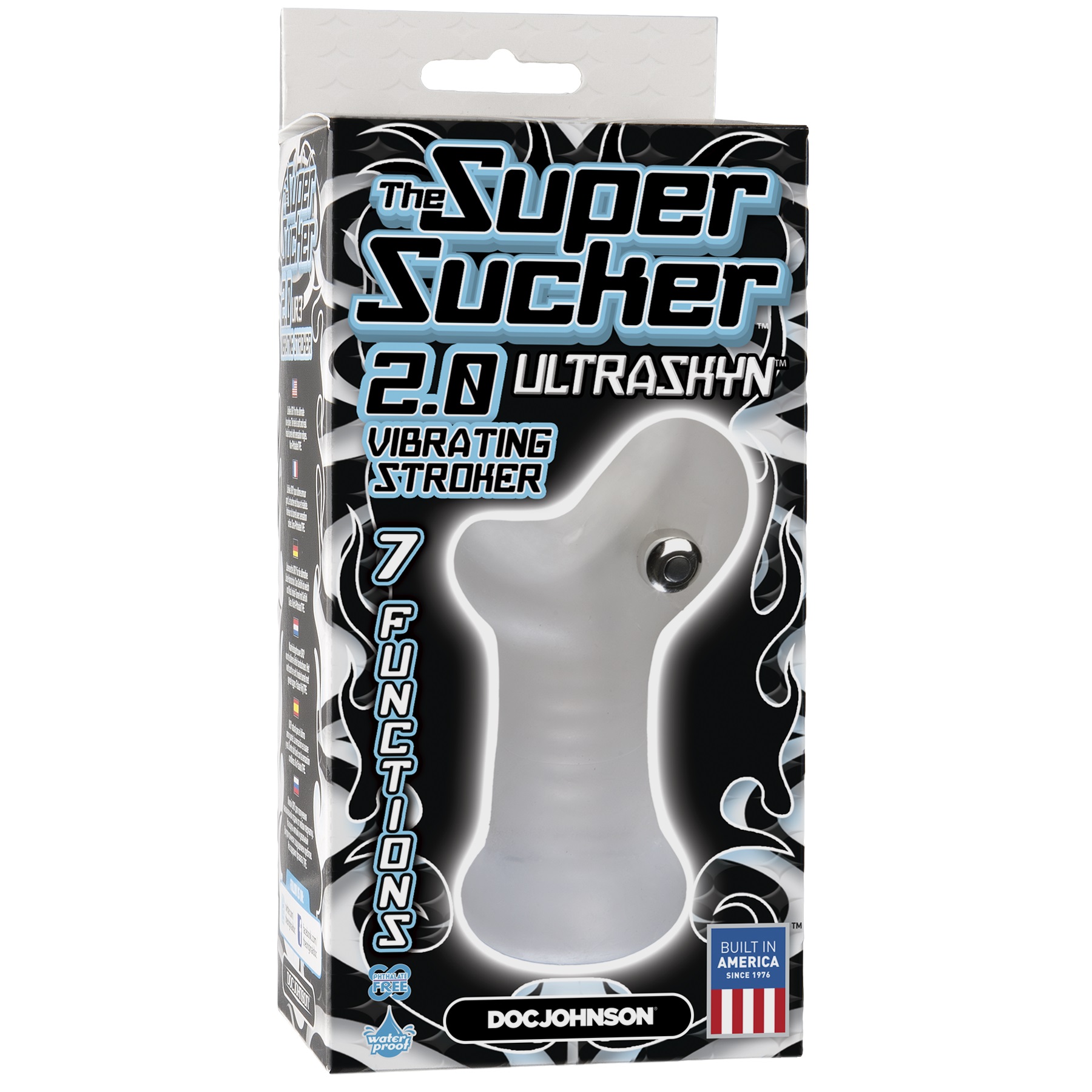 Gentlemen - you have just found your new favorite toy. The Super Sucker 2.0 is an exciting vibrating stroker made from the most lifelike material ever created - our realistic UR3. The Super Sucker 2.0 is designed with a closed end which makes for intensely pleasurable sucking sensations. Its ergonomic shape curves around the testicles where a 7-function bullet rests inside the UR3 cushion delivering the perfect amount of vibration to your most sensual spots. For added stimulation the Super Sucker 2.0 also features a heavily ribbed internal shaft. This plush UR3 masturbator is modern easy to clean and stretches to fit.