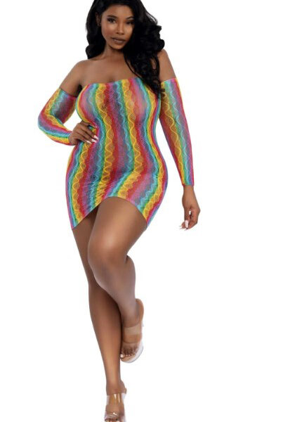 Rainbow Mini With Arm Warmers - Qs - Rainbow