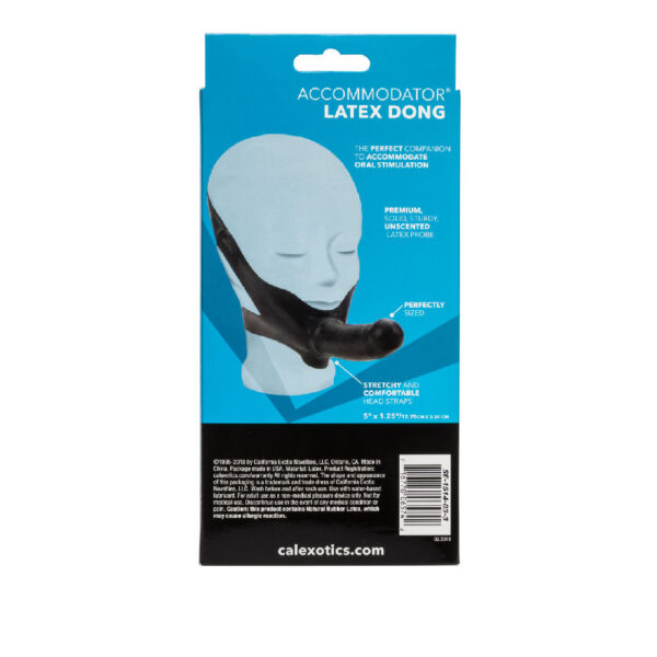 The Original Accommodator is the standard for incredible oral sex. This pliable latex dong comfortably straps to your head and frees you up to use your hands and tongue to their greatest potential bringing your partner to the state of ecstasy and orgasmic bliss.