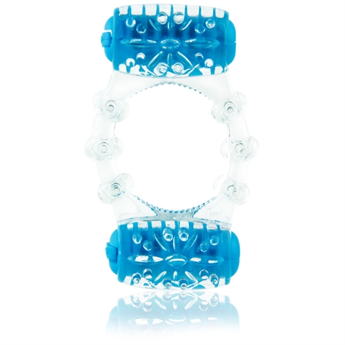 The Two-O Double Pleasure Ring features two super-powered super bright mini motors attached to a stretchy and comfortable pleasure ring for better more satisfying sex. The top motor stimulates her clitoris while the bottom motor buzzes strong for mutual pleasure giving couples something to scream about together! Now available as a convenient ColorPoP Quickie couples can enjoy vibrant vibration at home or on the go with a disposable design they can take anywhere.