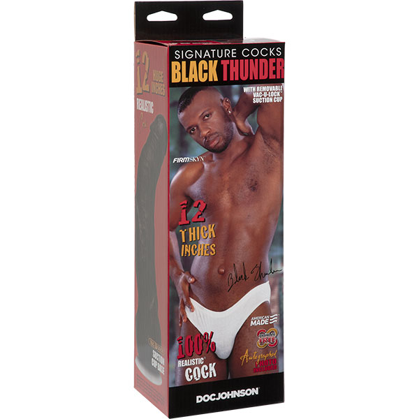 it's the perfect tool for the job. Features & Benefits: Molded directly from Black Thunder 12 inch Cock with balls Heavily Veined Texture