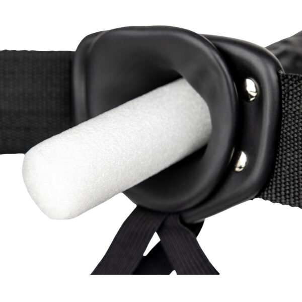 Hollow Strap-on Without Balls 8 Inch - Black