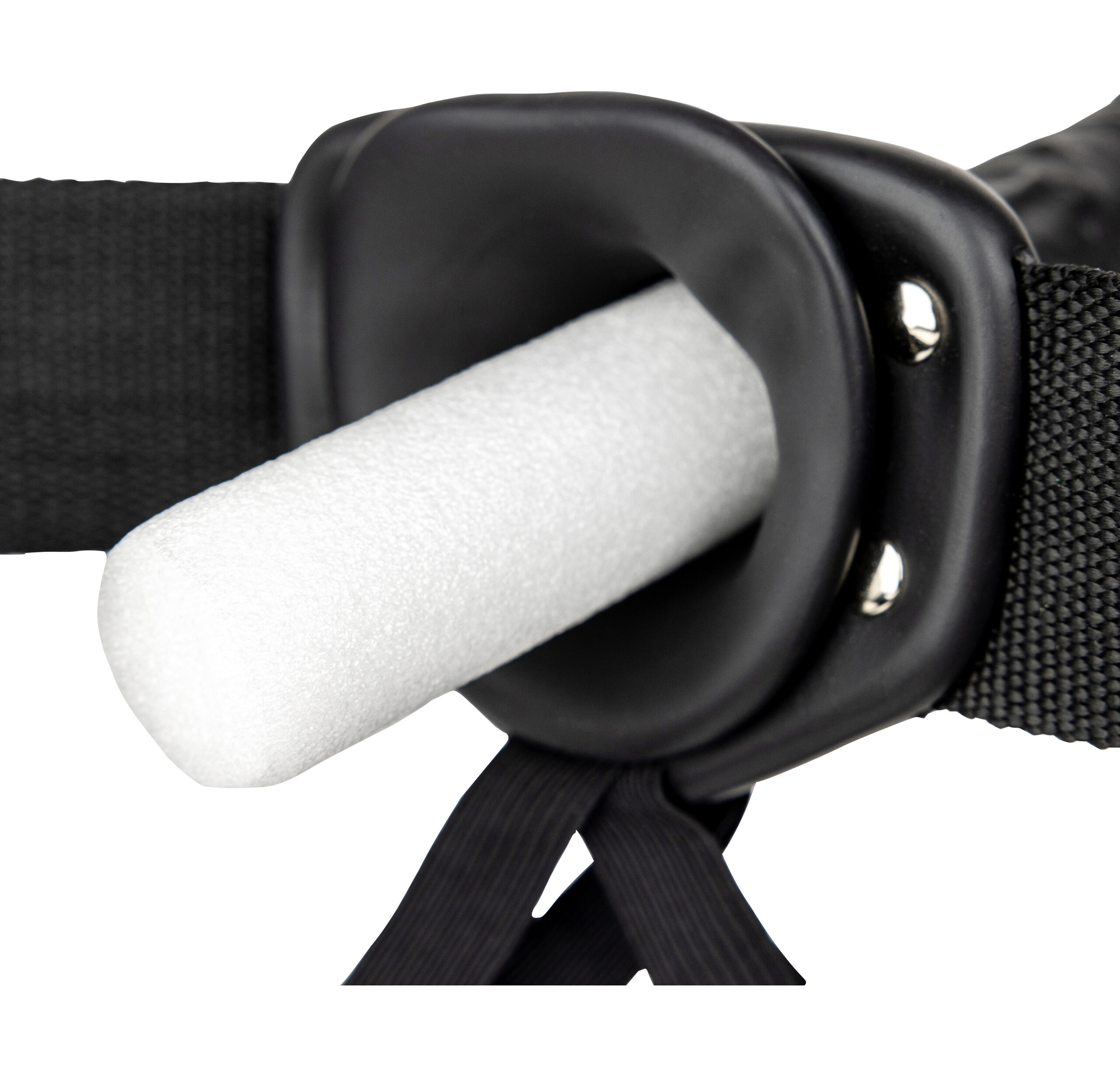 Hollow Strap-on Without Balls 8 Inch - Black