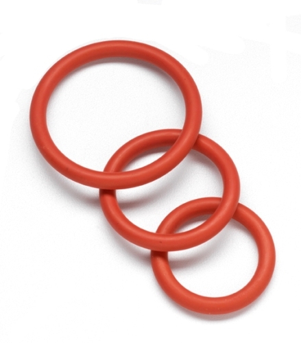 Durable cock rings are made of 100 percent skin-safe nitrile. Ring sizes are 1.25 inch 1.5 inch and a 2 inch.