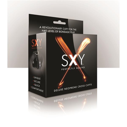 A revolutionary cuff for the NXT level of bondage play. <br><br> These deluxe neoprene cross cuffs have a firm hold for instant control and passionate power play. The unique pivoting cuffs give total comfort however much you or your partner might resist. The strong velcro fastening is adjustable to your preferred fit