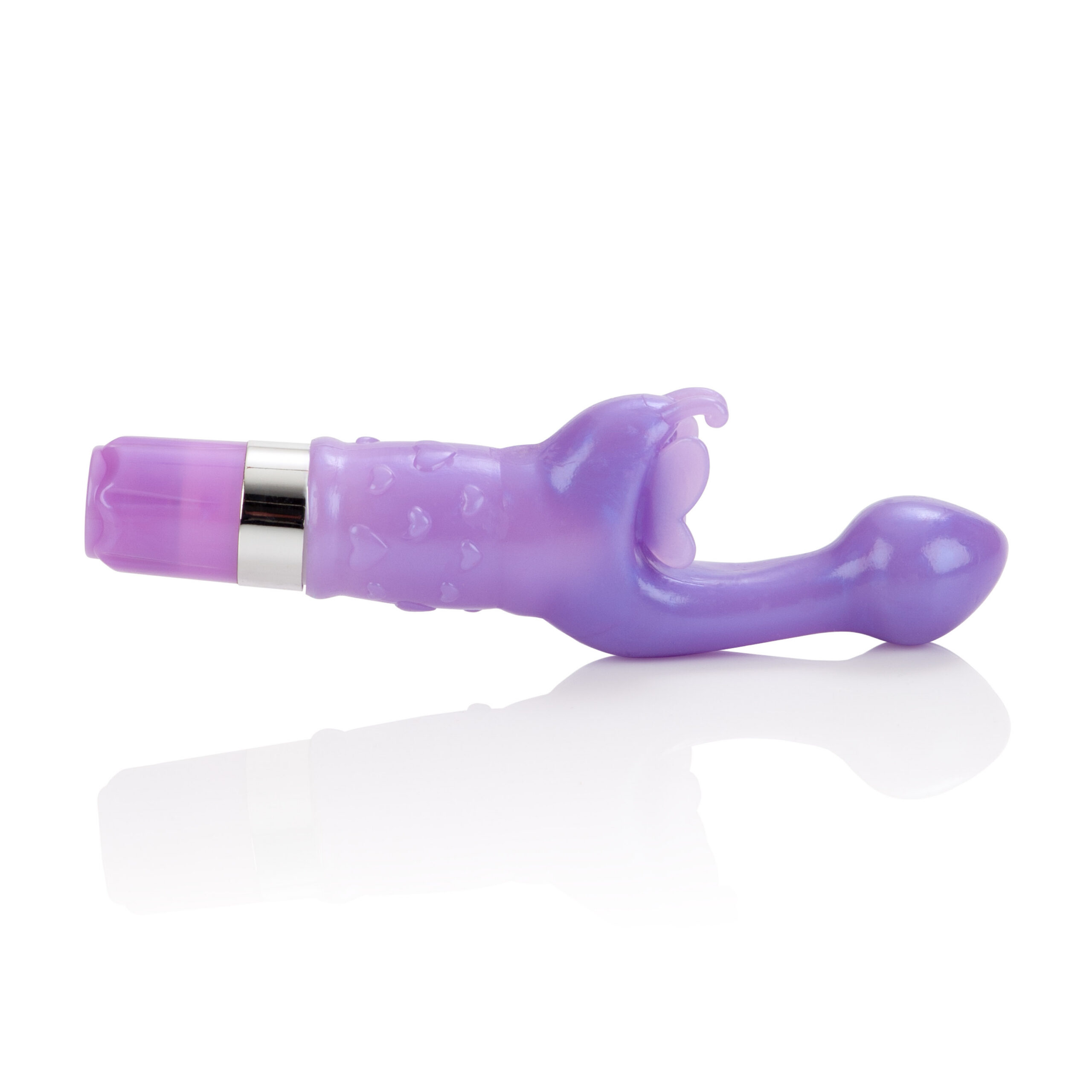 and tantalize your erotic sweet spots with the Platinum Edition Butterfly Kiss vibe. The discreet and compact feminine arouser is perfect for simultaneous G-spot and clitoral massage and orgasmic climax