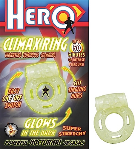 Supert stretchy glow in the dark powerful nocturnal climax ring. Lasts up to 50 minutes of intense pleasure.