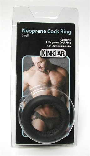 Neoprene cock ring measures 1.5 inches in diameter.